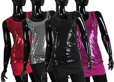 New Sequin Scoop Neck Top Tunic Party Stage Performance Mini Dress 2557A