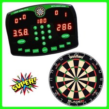 Dart Scorer Darts Deluxe and Blade 6 Dartboard with Electronic Darts Scorer