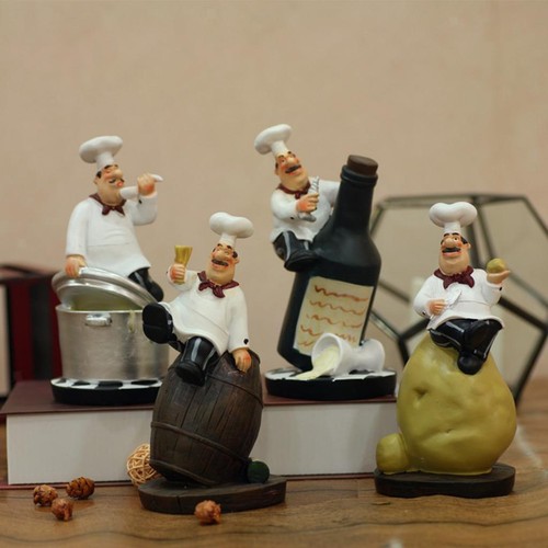 Resin chef figurine statue - resin,