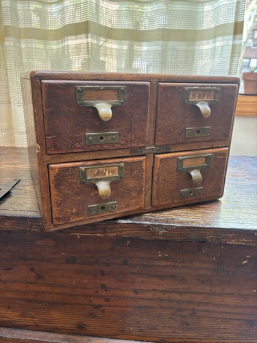 Antique drawer library card - 4,