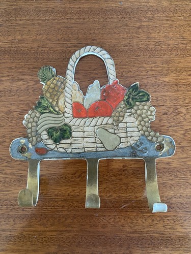 Vintage old brass - brass, enamel