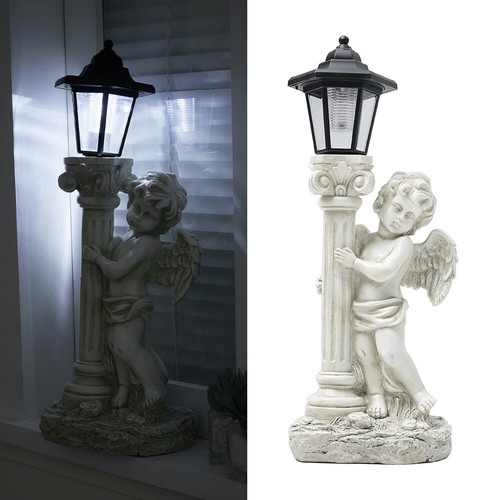 Large solar power angel garden - power,