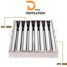 Canopy Grease Baffle Filter 495x495mm Stainless Steel for Kitchen Extractor Hood