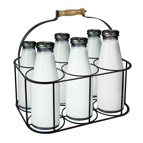 Metal milk bottle - metal, 6