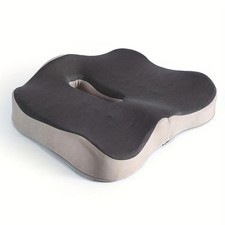 Memory foam seat cushion, with a central groove ergonomic pressure pad FOR PAIN