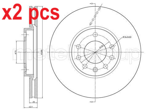 Pcs sides fits opel - pcs,