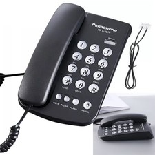 Desk Corded Landline Phone Pause Mute Redial Wired Telephone Home Office Hotel