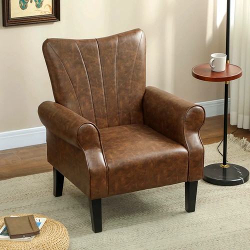 Classic brown faux leather - classic,