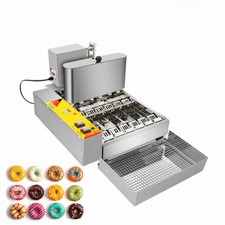 6 Rows Electric Automatic Donut Fryer Doughnuts Maker Machine Stainless Cooking