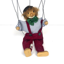Vintage Puppet Clown Doll Pull String by Grove International Size 12 “ Long