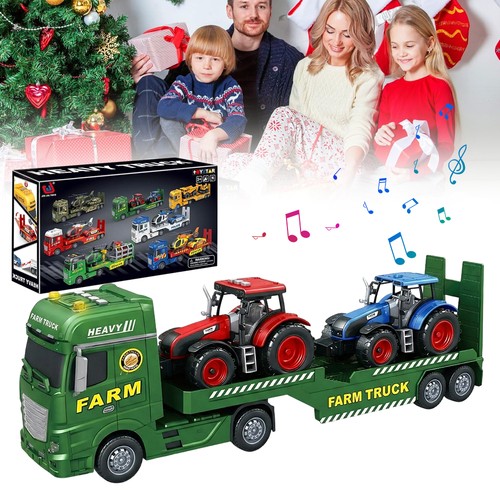 Large flatbed semi - flatbed, toy