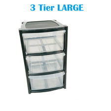3/4/5/6 Large Drawer Plastic Tower Trolley Drawer for School Office Home Desktop