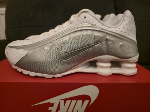 Nike shox white metallic - nike,