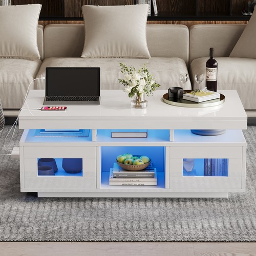 Coffee table with acrylic - with,