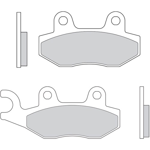 Pair brake pads organic - pair, bcr