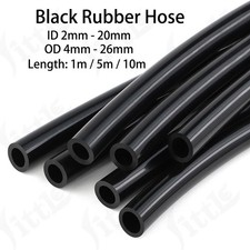 Silicone Vacuum Hose Black Rubber Tubing Tube Water Air Coolant Pipe ID 2mm-20mm