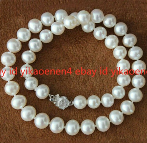 Natural 8mm white - white, sea