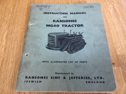 Ransomes mg40 instruction - ransomes,