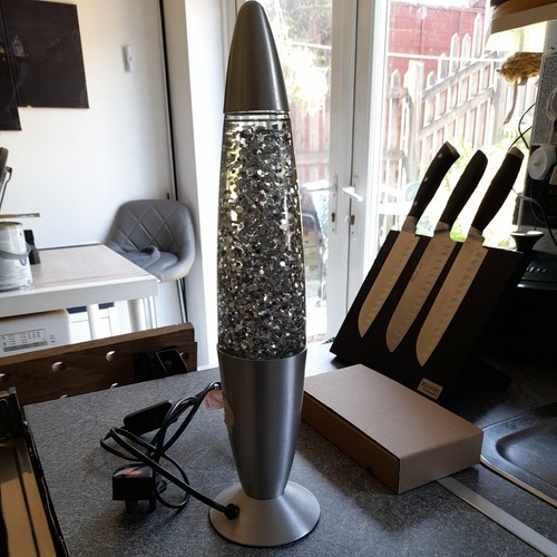 Lava lamp silver coloured - lamp, with