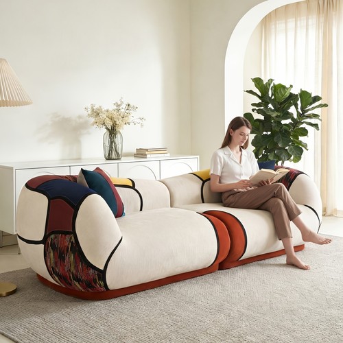 Luxury curved chenille fabric - luxury,