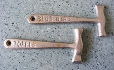 2 VINTAGE BLUE BIRD CAST METAL