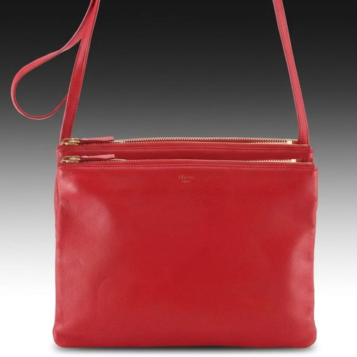 Celine trio large red lambskin - large,