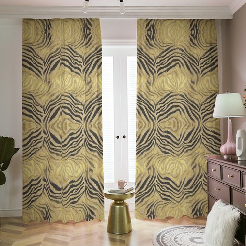 Zebra blackout curtains drapes - zebra,