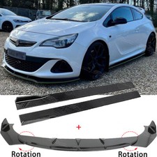 For Vauxhall Opel Astra GTC Corsa VXR Gloss Front Bumper Spoiler Lip Side Skirts