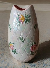 Vintage Maling Ware Pink Lustre Vase - 21cm Tall