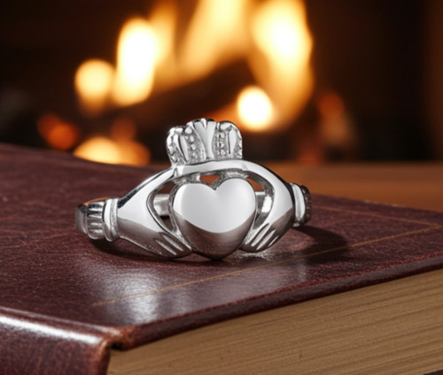 Claddagh ring solid sterling - claddagh,