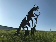 Siberian Husky Metal Dog Rusty