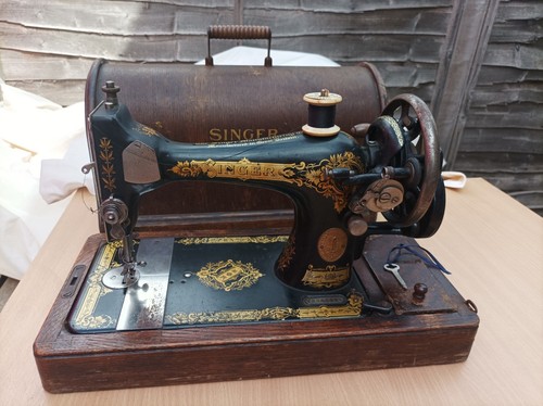 Antique singer 28k hand - -,