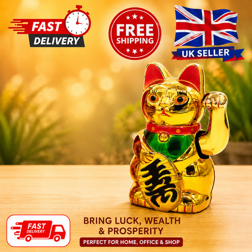 Chinese lucky waving gold cat - lucky,