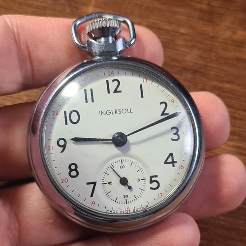 Vintage metal ingersoll pocket - vintage,