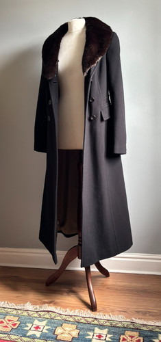 Laura ashley long wool coat - wool,