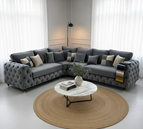 Ashton grey corner sofa - grey,