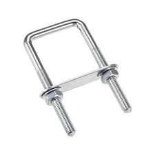 4 Sets Square U-Bolts Carbon