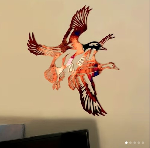 Metal flying ducks rustic - 2d,