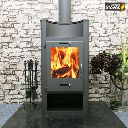 Wood burning stove with - stove, back