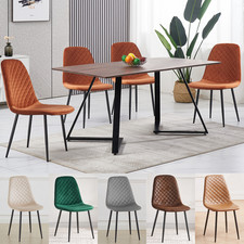 Wooden Dining Table and Velvet Chairs Set for Dining Room Kitchen Home Furniture