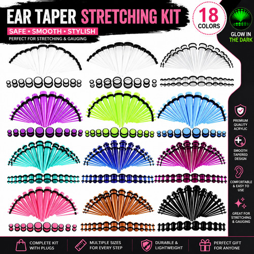36x surgical steel ear taper - steel,