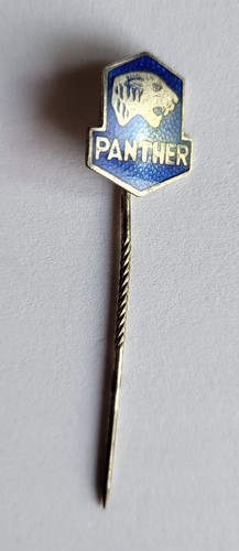 Vintage enamel panther logo - enamel,