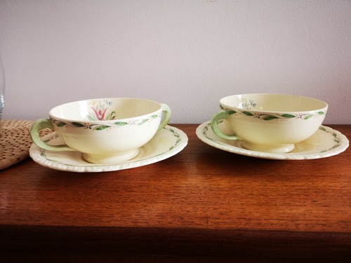 Pretty vintage antique soup - 2,