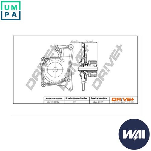 Water pump engine cooling - water,