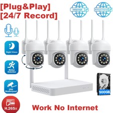 Wireless CCTV System Outdoor 2MP Security Camera WiFi with Hard Drive 2Way Audio