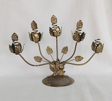 Vintage mid century gold brass