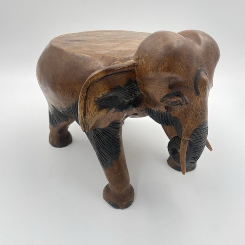 Hand carved elephant stool - hand,