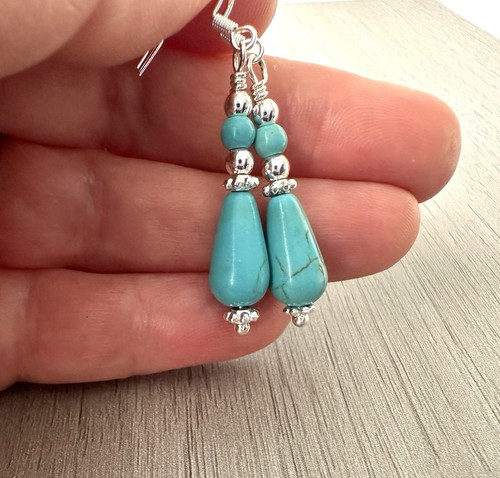 Turquoise earrings 925 - turquoise,