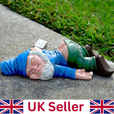 Funny Drunk Dwarf Garden Gnome Decor Yard Patio Ornament Rude Passed Out Statue