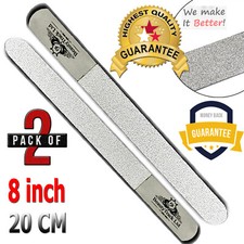 8" Professional Nail Files Set Diamond Deb Stainless Steel Manicure Pedicure Kit